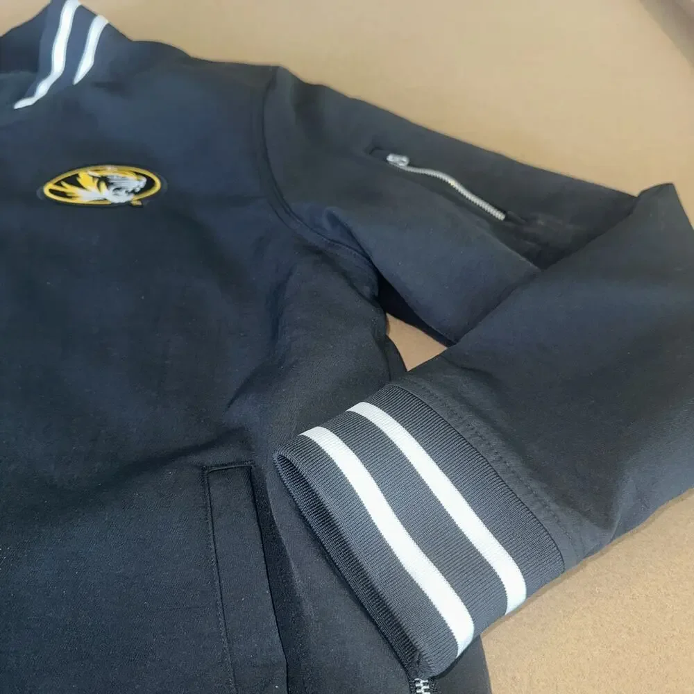 Nike Men’s Missouri Tigers NCAA Black Full-Zip Bomber Jacket Black Size L